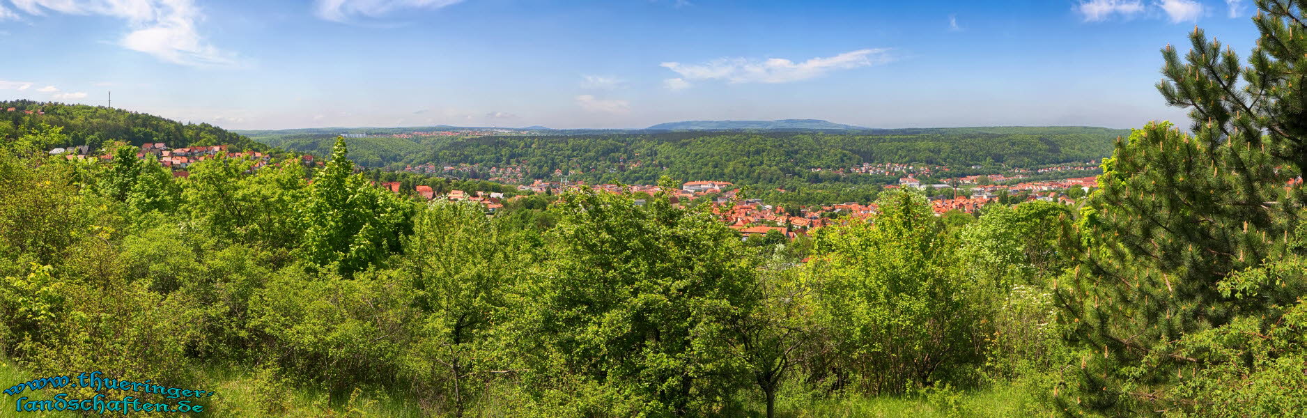 Blick vom Rohrer Berg aus auf Meiningen