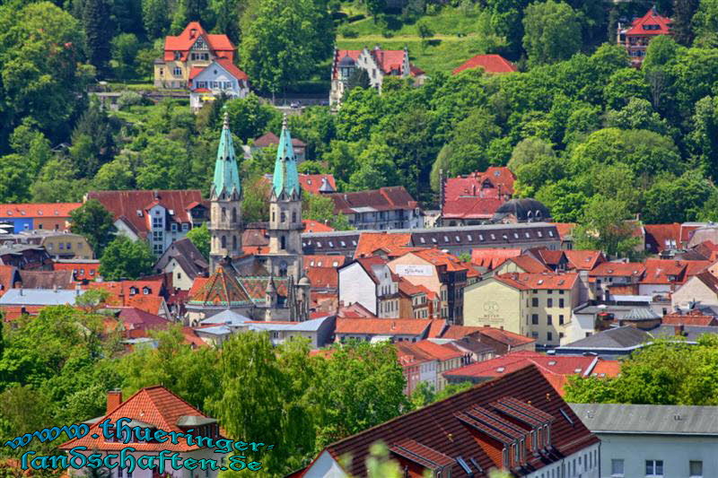 Blick vom Rohrer Berg aus auf Meiningen