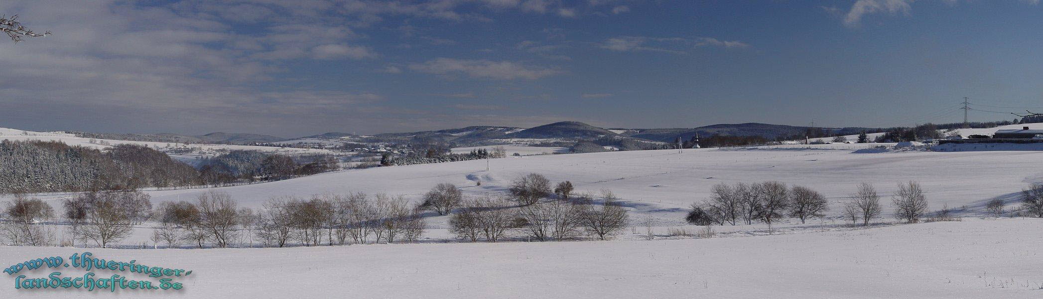 Blick von Grobreitenbach (Friedersdorf,Wildenspring & Bhlen)