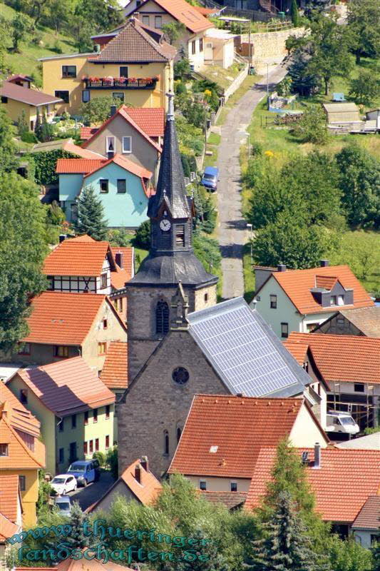 Blick vom Oberschlo Kranichfeld