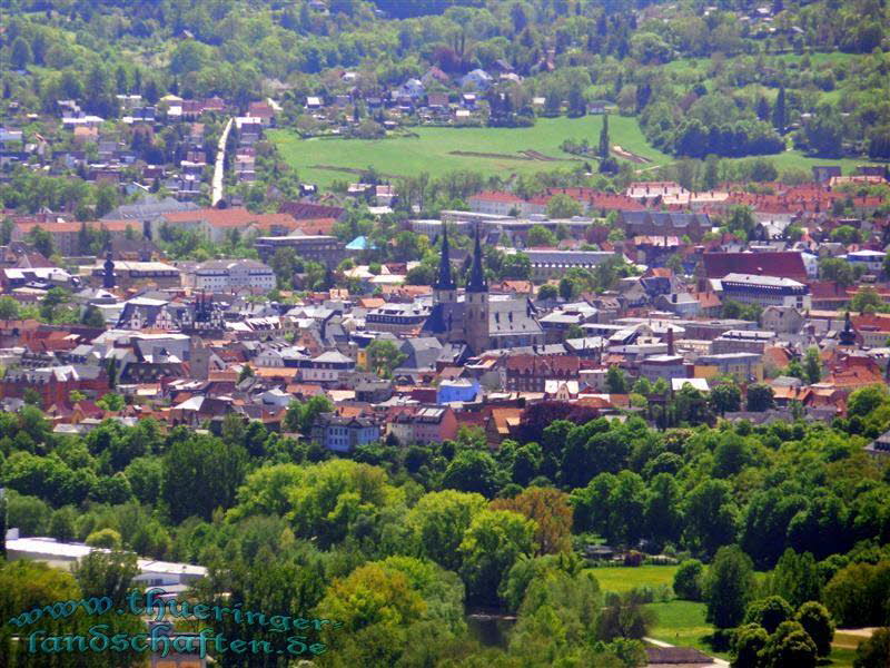 Blick vom Kulm Saalfeld auf Saalfeld