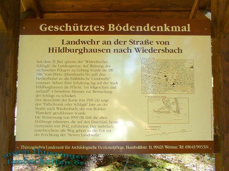 Landwehr zwischen Wiedersbach und Hildburghausen