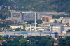 Weitsicht vom Fuchsturm auf dem Hausberg (Carl-Zeiss-Werk)