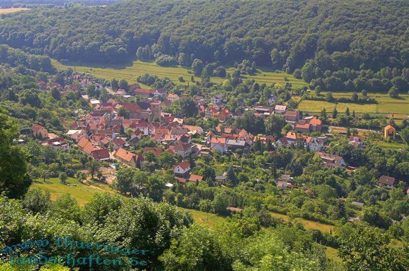 Weitsicht vom Fuchsturm auf dem Hausberg (Lichtenhain)