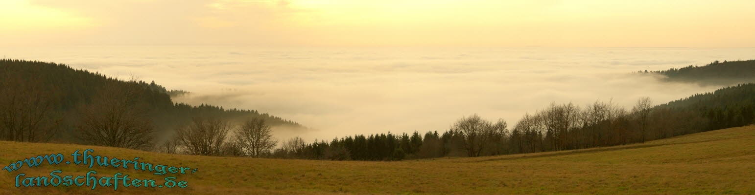 Abendnebel - Blick vom Simmersberg Schnett