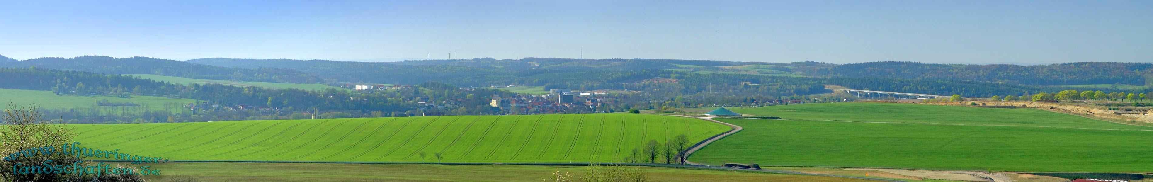 Blick vom Klingeberg bei Crock aus auf Eisfeld