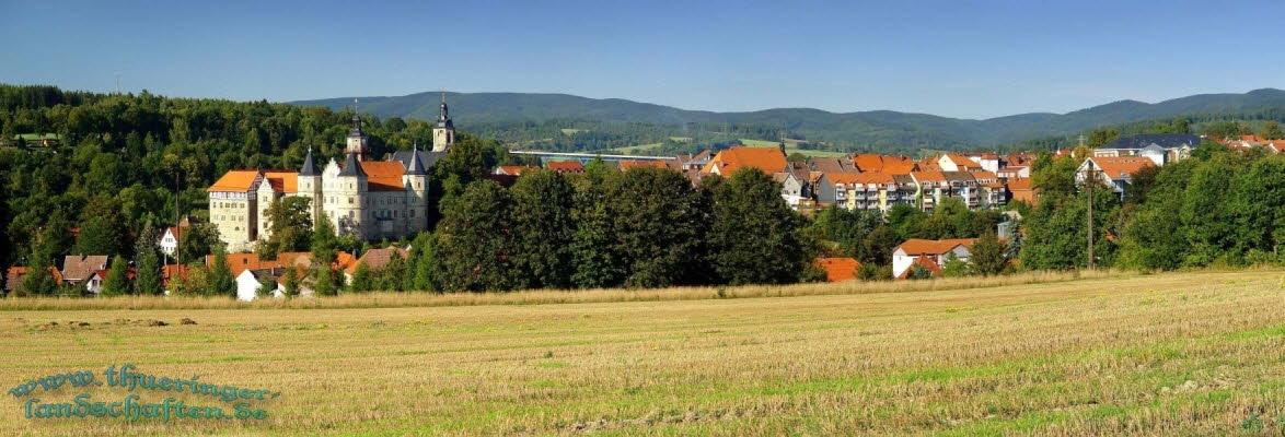 Blick vom Weien Berg aus auf Schleusingen