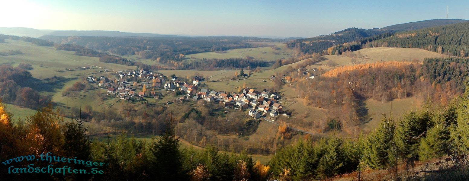 Blick von der Trinitushtte bei Rauenstein aus auf Theuern