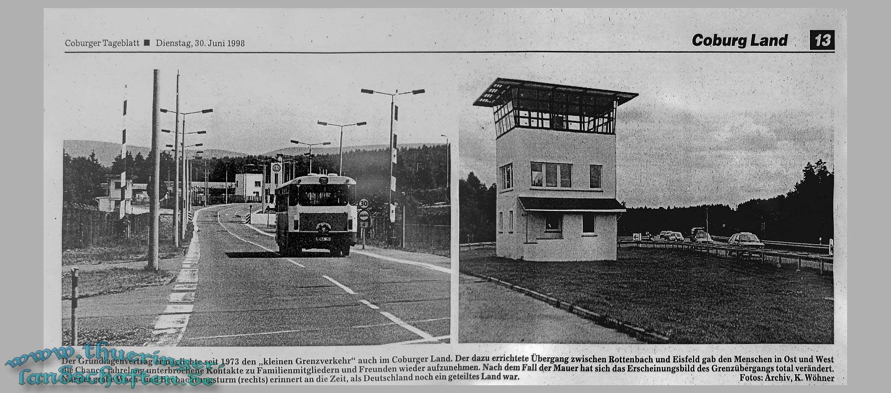 Grenzmuseum Eisfeld - Historische Zeitungsartikel