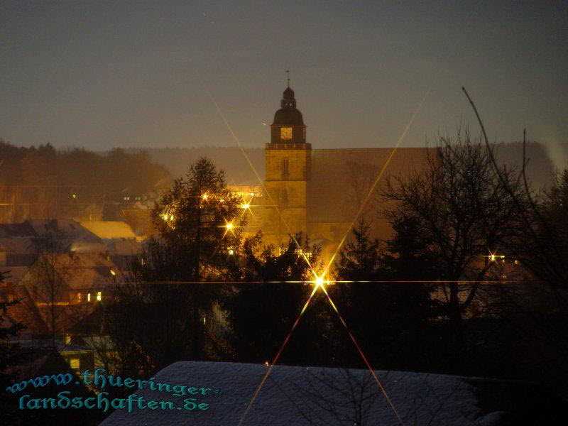 Eisfeld bei Nacht