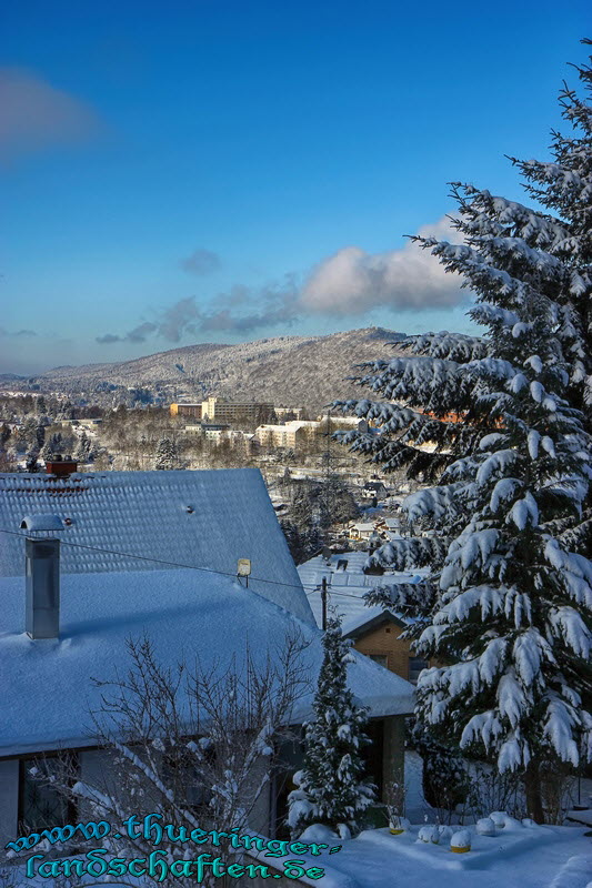 Blick vom Friedberg aus auf Suhl