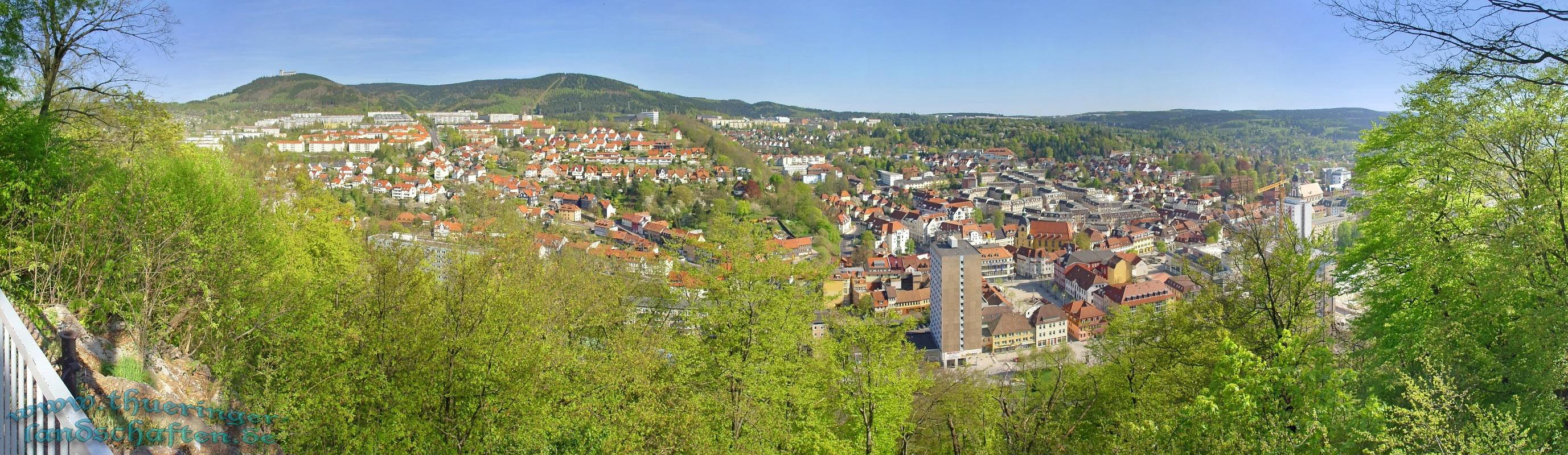 Blick von der Otilienkapelle auf Suhl