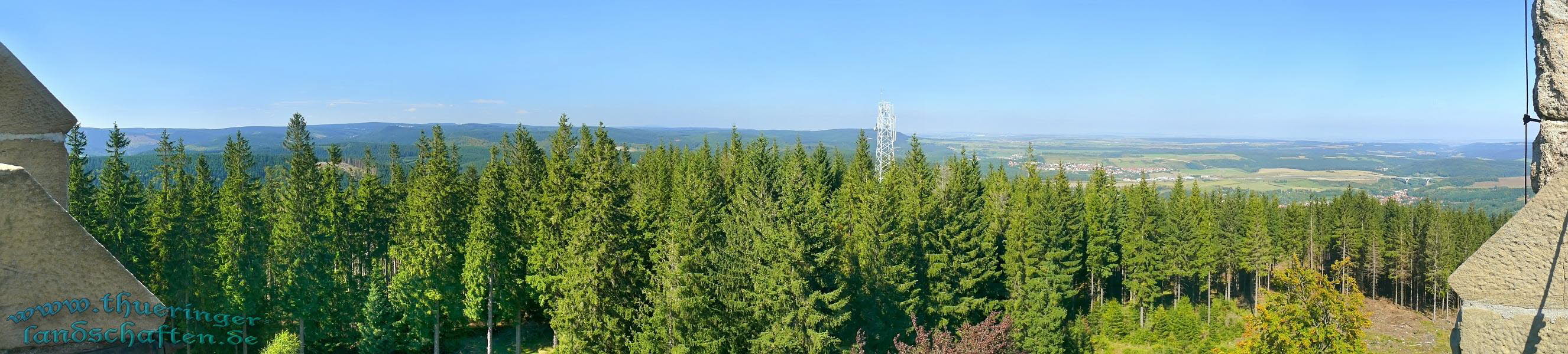 Weitsicht vom Aussichtsturm auf der Hohen Warte