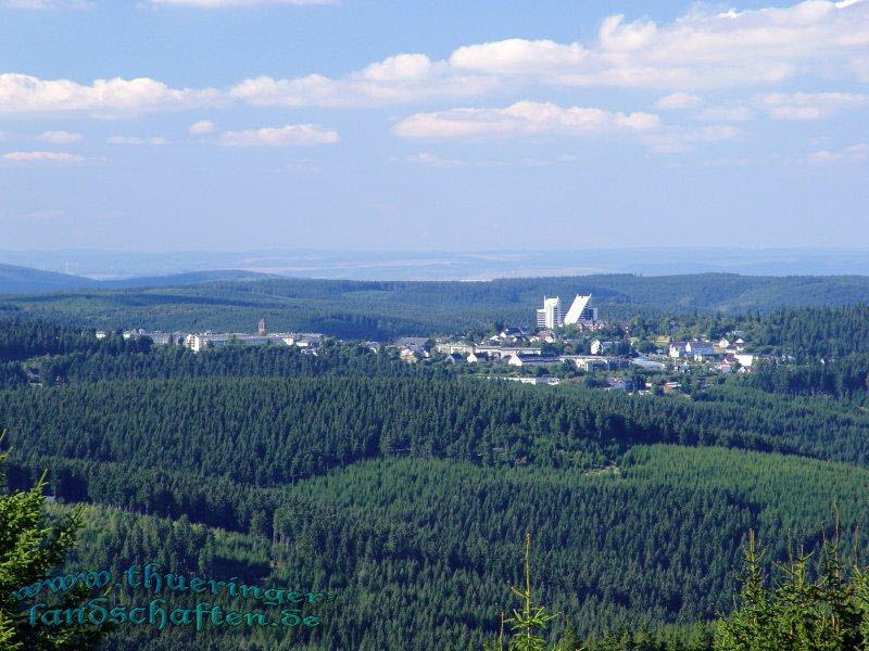 Schneekopf, Blick auf Oberhof