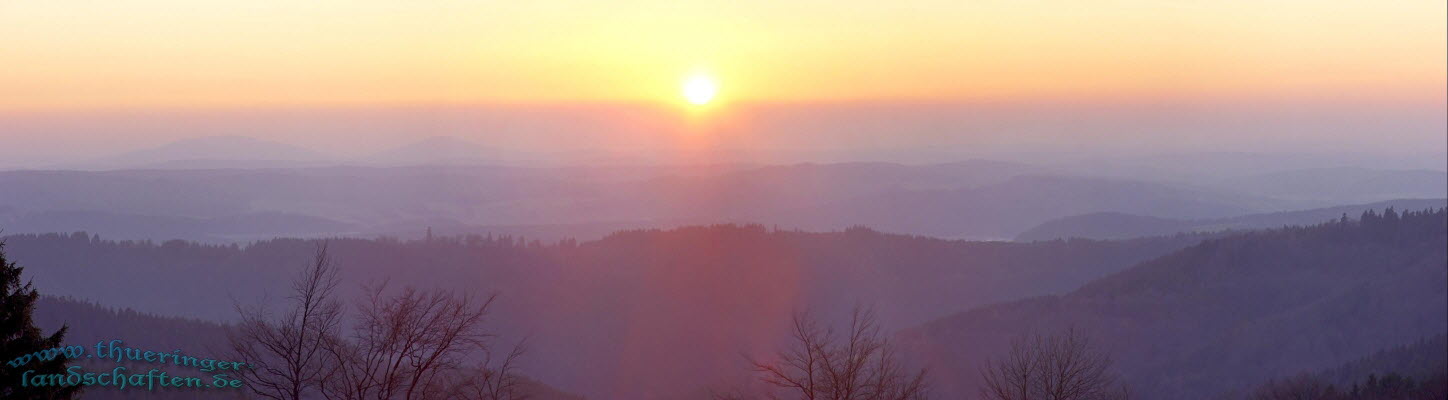 Sonnenuntergang - Blick vom Simmersberg bei Schnett