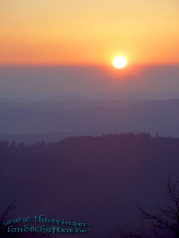 Sonnenuntergang - Blick vom Simmersberg bei Schnett