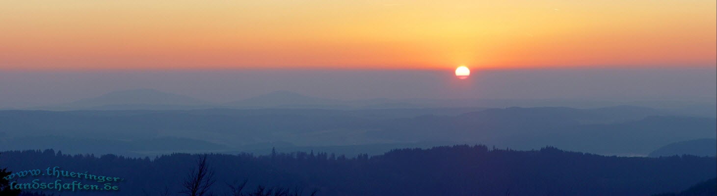 Sonnenuntergang - Blick vom Simmersberg bei Schnett