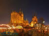 Weihnachtsmarkt Erfurt zur blauen Stunde